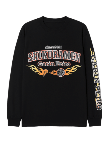 【SHIKURAMEN】Collaboration Long T-shirt(Black)