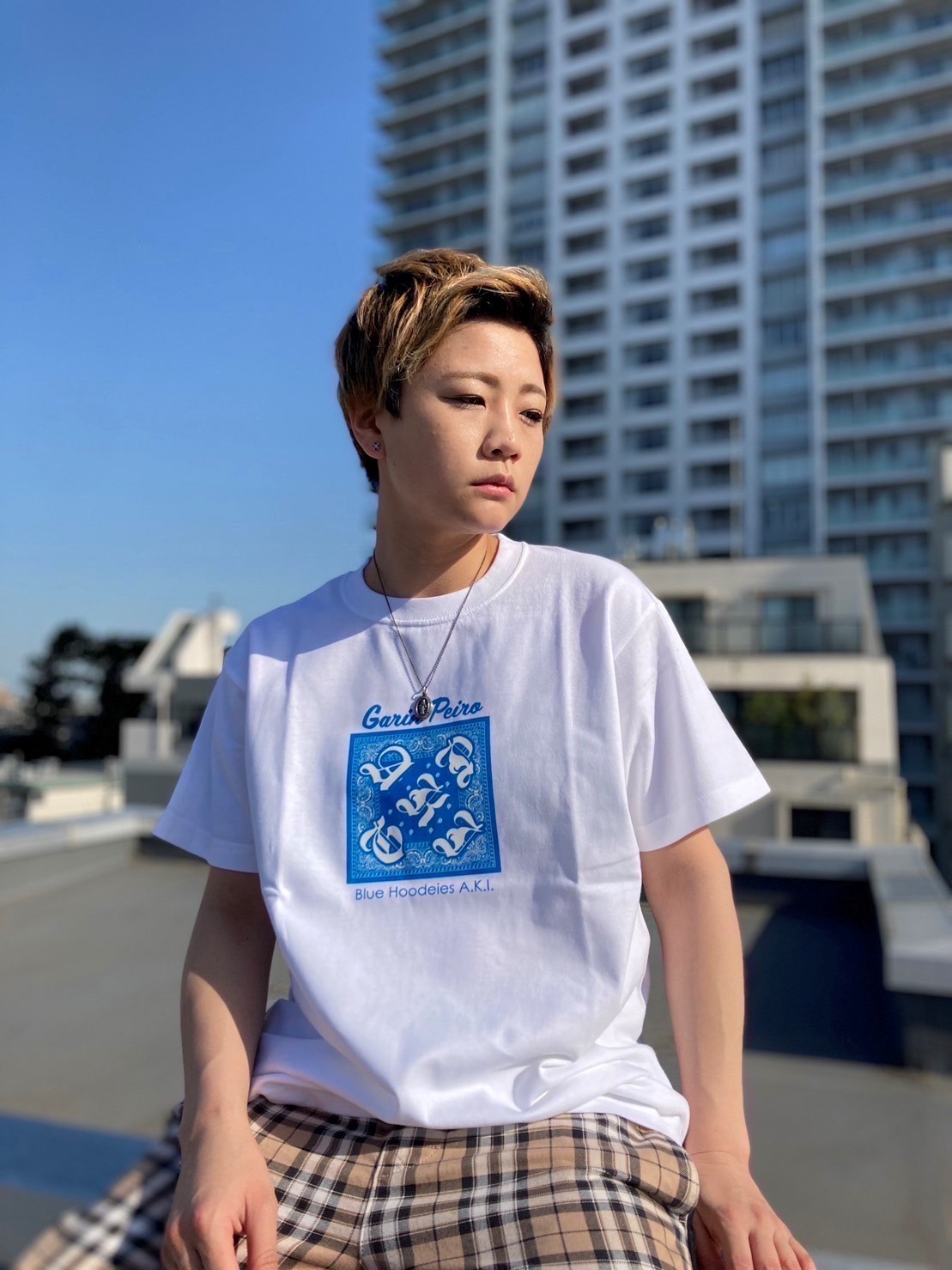 青パーカーのあき × GarinPeiro Collaboration T-Shirt