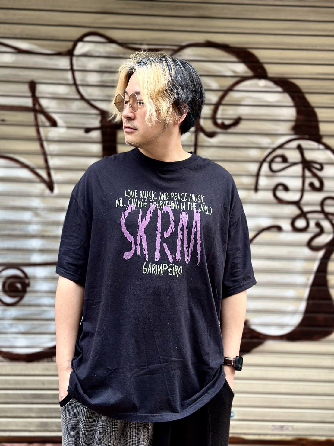 【SHIKURAMEN 】Collaboration Washed T-Shirt - 画像 (3)