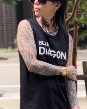 【BLUE DRAGON】Collaboration No-Sleeve Shirt